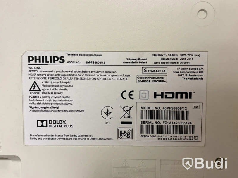 40” TV Philips 40PFS6609/12