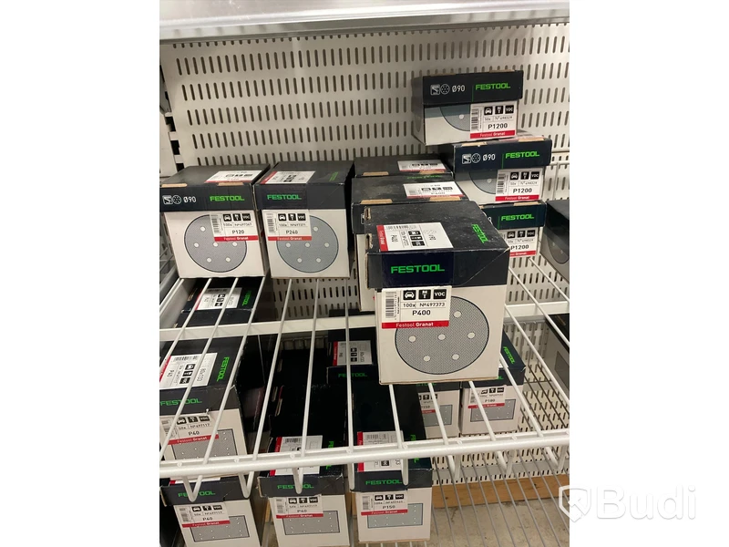 Parti med diverse Slippapper, FESTOOL. Ord. pris: 29 511 kr exkl. moms