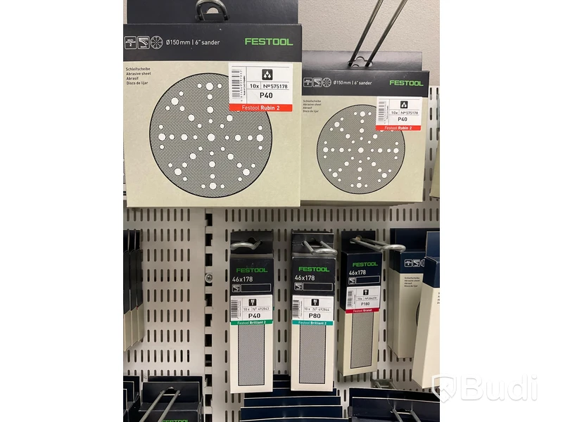 Parti med diverse Slippapper, FESTOOL. Ord. pris: 29 511 kr exkl. moms