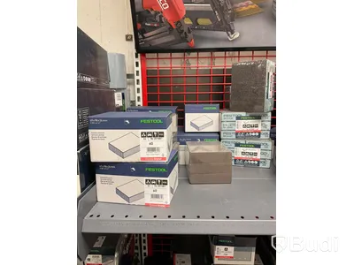 Parti med diverse slippapper och slipsvampar, FESTOOL. Ord. pris: 24 167 kr exkl. moms