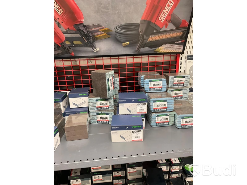 Parti med diverse slippapper och slipsvampar, FESTOOL. Ord. pris: 24 167 kr exkl. moms