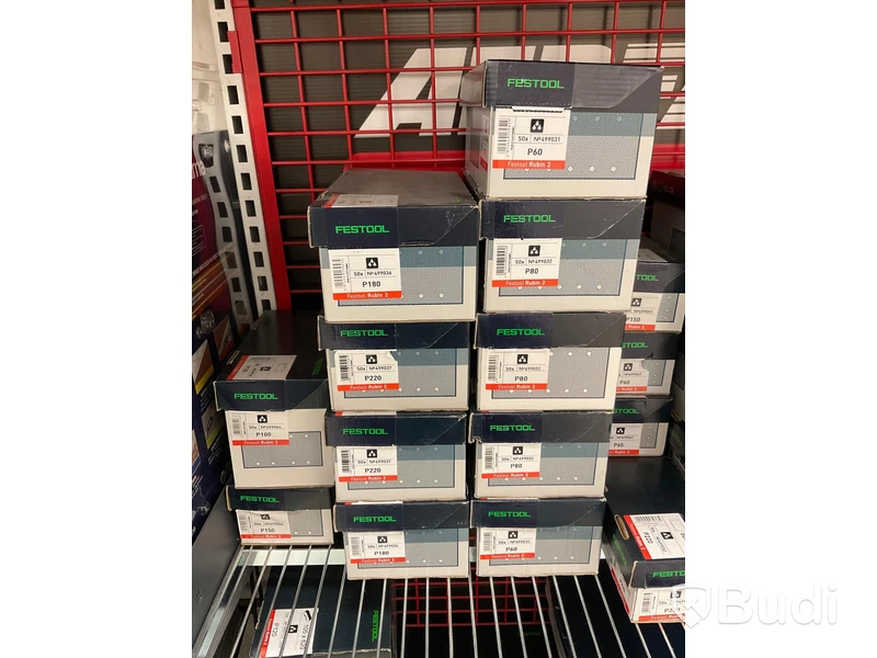 Parti med diverse slippapper och slipsvampar, FESTOOL. Ord. pris: 24 167 kr exkl. moms
