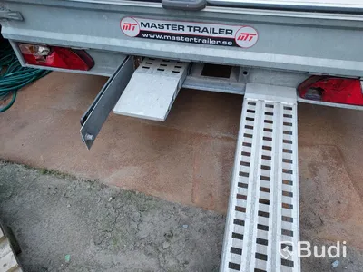 Tippbar släpkärra Master GP500 m kåpa, vinsch, lastramper. 6,5meter långt