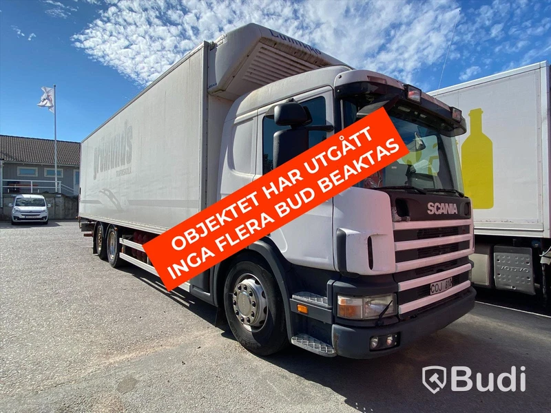 Lastbil Scania P114LB6X2 -99 inkl. BT ledstaplare