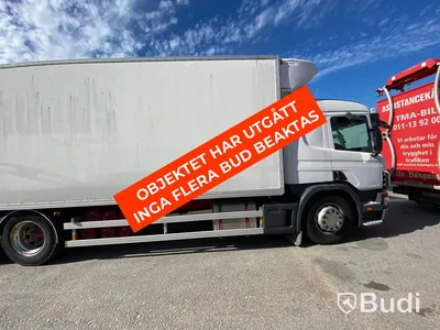 Lastbil Scania P114LB6X2 -99 inkl. BT ledstaplare