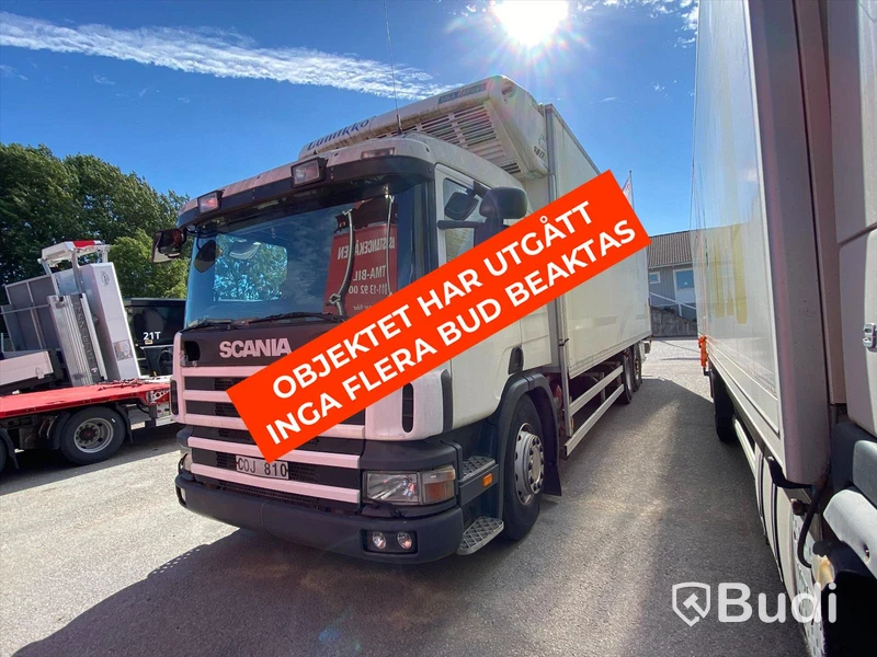 Lastbil Scania P114LB6X2 -99 inkl. BT ledstaplare