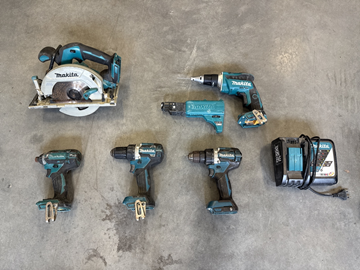 5 st batterimaskiner Makita