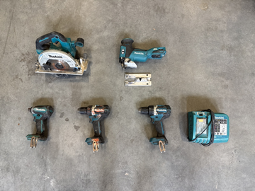 5 st batterimaskiner Makita