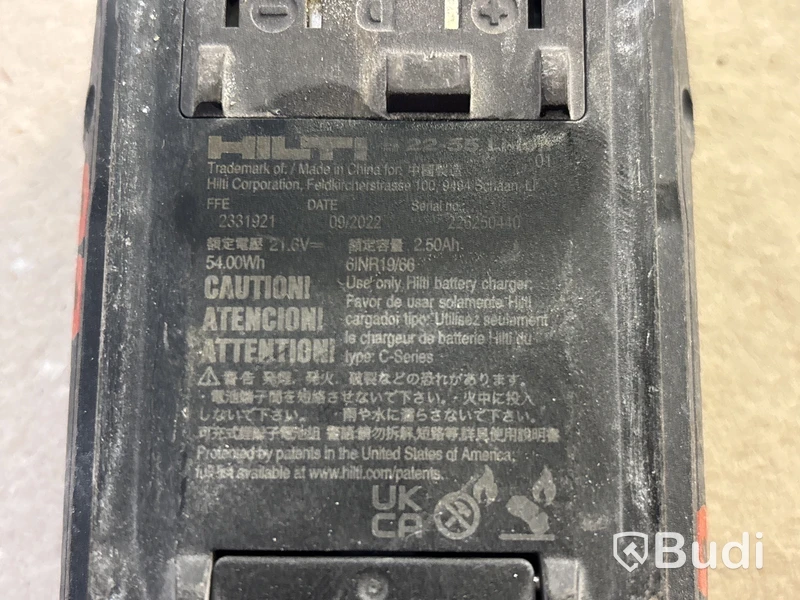 2 st lampor Hilti SL 4-22 med batterier