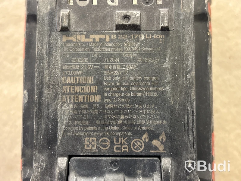 2 st batteridrivna dammsugare Hilti VC 5-22 med batterier