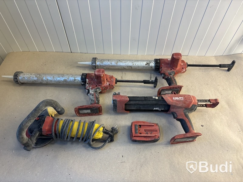 3 st fogpistoler & betongslip Hilti