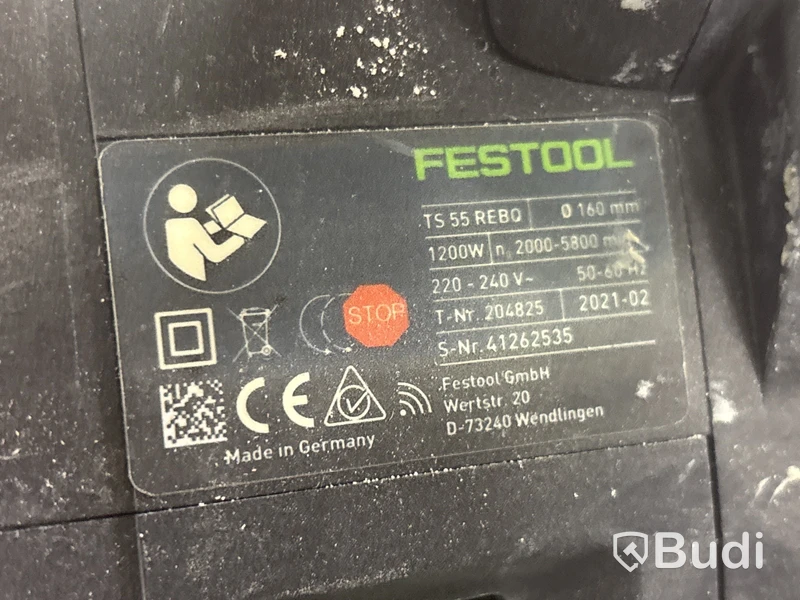 Sänksåg Festool TS 55 REBQ med skena - 2021