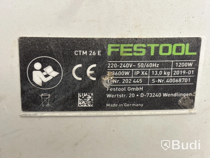 Dammsugare Festool CTM 26 E med stoftavskiljare - 2019