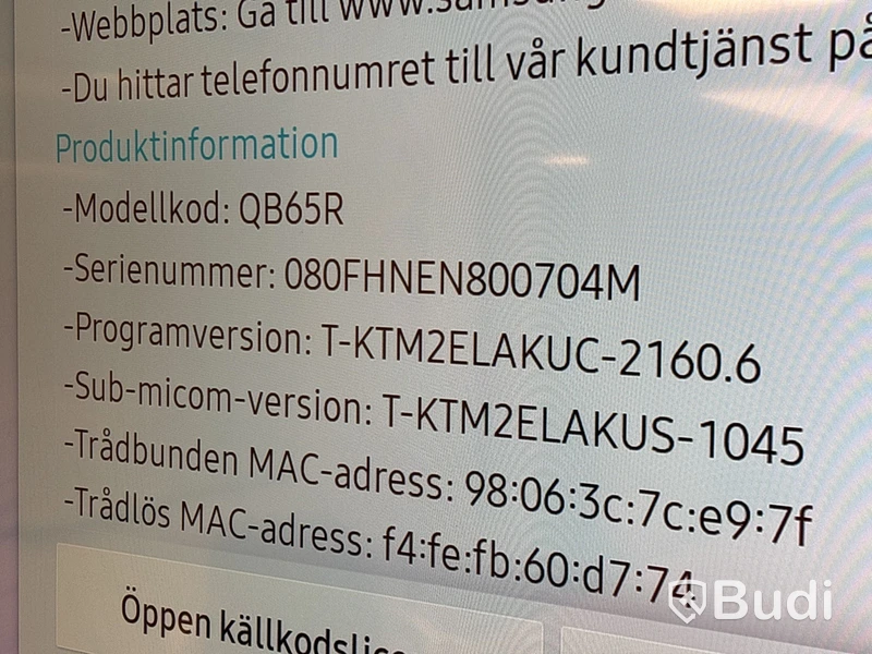 2 st 65” TV & konferenskamera Logitech Meetup