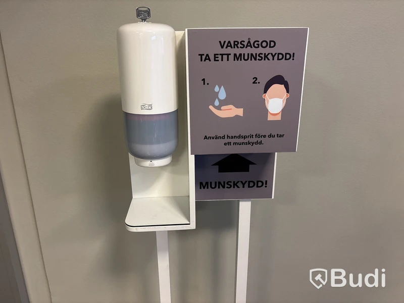 Hygienstation för munskydd och handsprit