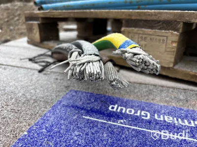 Kabel på trumma