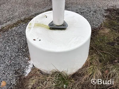 6 st Flaggstänger med fundament - 10 m