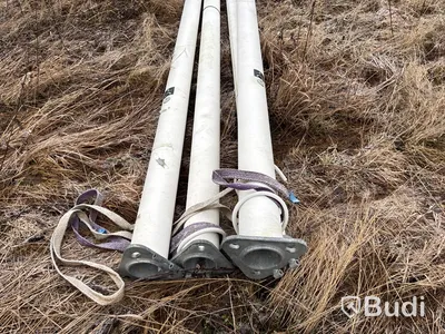 6 st Flaggstänger med fundament - 10 m