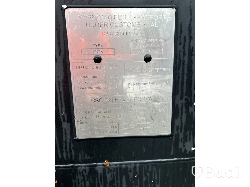 Container, 10 fot inklusive innehåll
