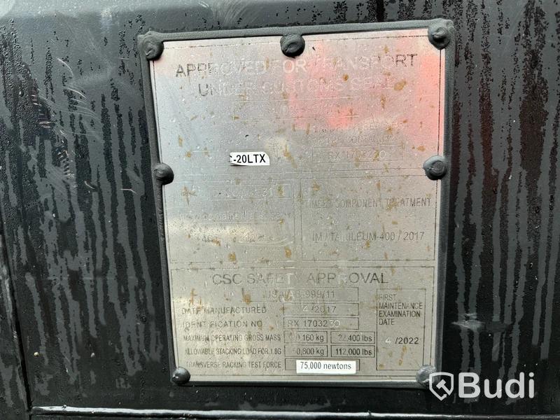 Container, 10 fot inklusive innehåll