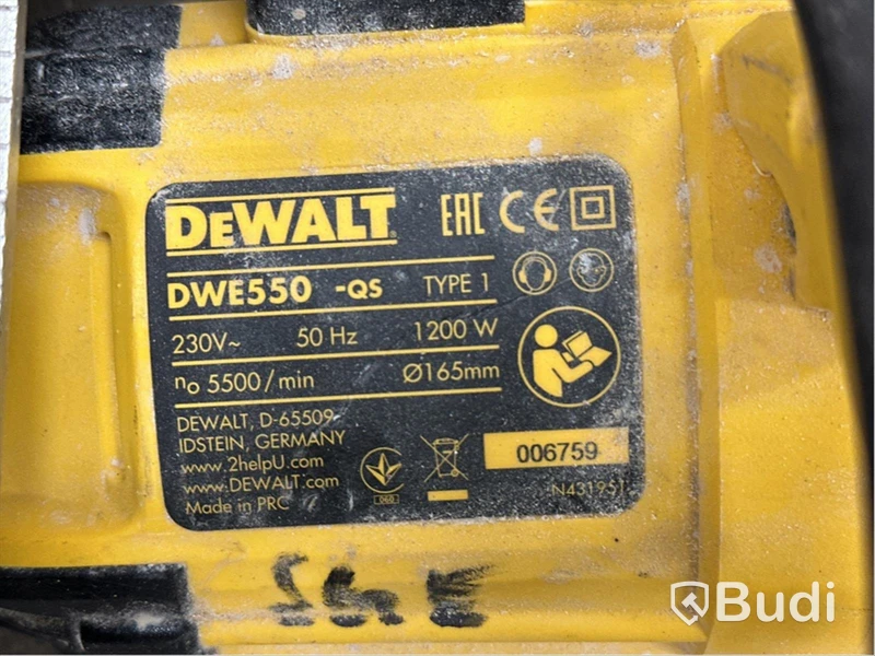 Cirkelsågar Dewalt DWE550 & D23550, 165 mm