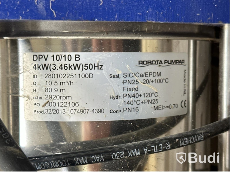 Centrifigalpump Robota Pumpar DPV 10/10B