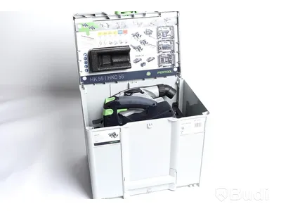 Festool - Cirkelsåg 18 V HKC 55 EB - inkl. batteri och förvaringslåda. Nypris ca 7405 kr.