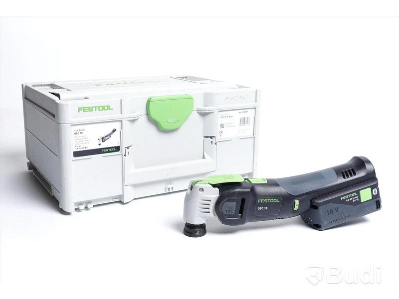 Festool Multiverktyg 18 V VECTURO OSC 18 - inkl. batteri och förvaringslåda. Nypris ca 7079 kr.