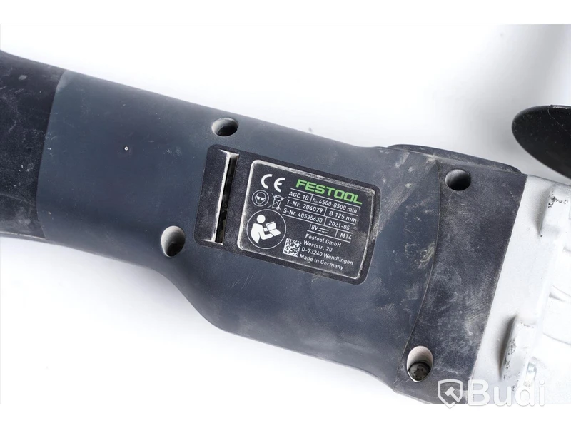 Festool Vinkelslip 18 V AGC 18-125 - inkl. batteri och förvaringslåda. Nypris ca 7423 kr.