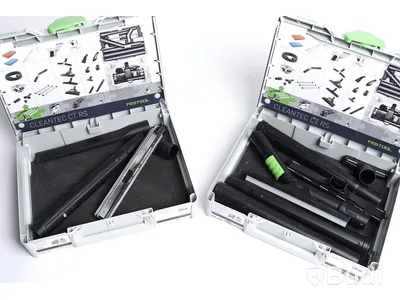 Festool parti med Dammsugare, CT-stoftavskiljare och Rengöringsset Universal. Nypris ca 15136 kr.