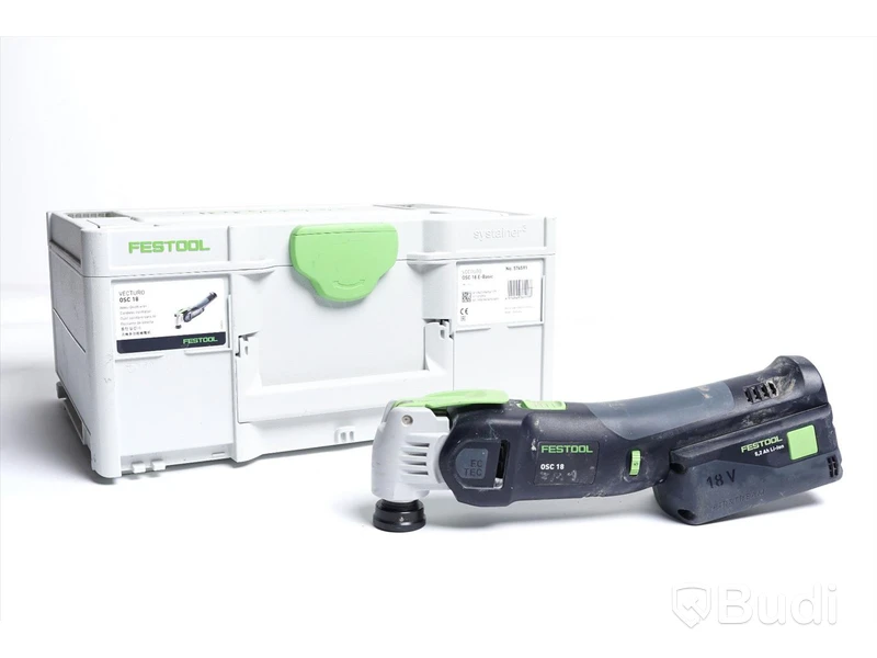 Festool Multiverktyg 18 V VECTURO OSC 18 - inkl. batteri och förvaringslåda. Nypris ca 7079 kr.