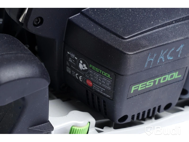 Festool Cirkelsåg 18 V HKC 55 EB - inkl. batteri och förvaringslåda. Nypris ca 7405 kr.
