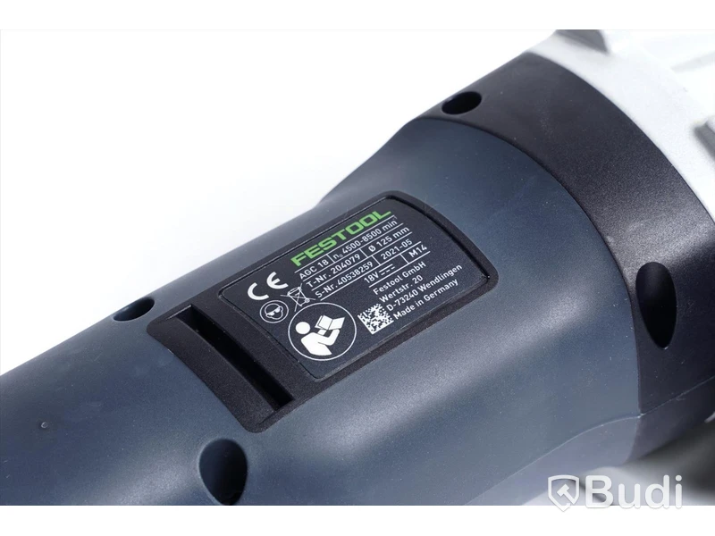 Festool Vinkelslip 18 V AGC 18-125 - inkl. batteri och förvaringslåda. Nypris ca 6277 kr.
