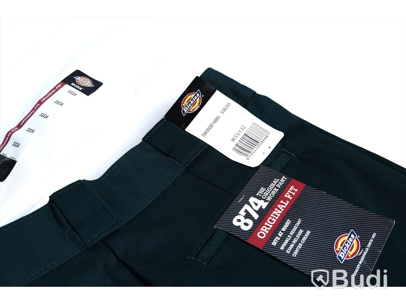Dickies, 2 st Arbetsbyxor - 874 Original Fit - strl (vita) W33/L34 & (gröna) W33/L32. Nypris 1498 kr