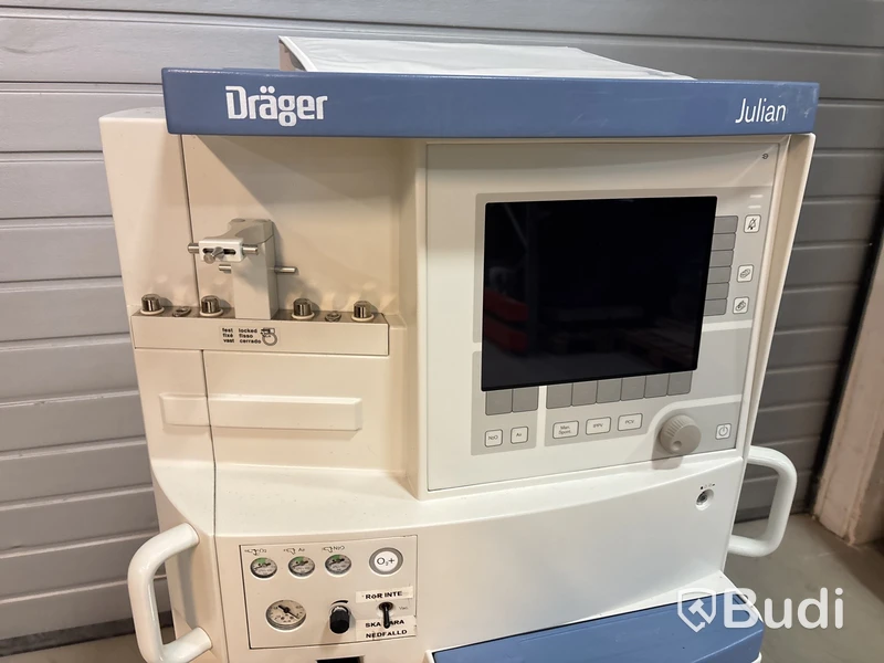 Anestesiarbetsstation Dräger, Julian och 2 st. kartonger med absorberkalk Drägersorb, CLIC 800+