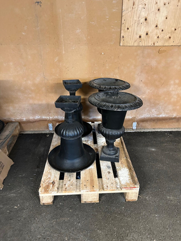 4 st. Krukor, 64cm, svarta