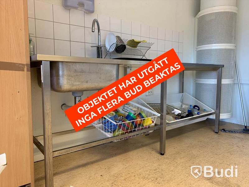 Rostfri Diskbänk med ho till vänster