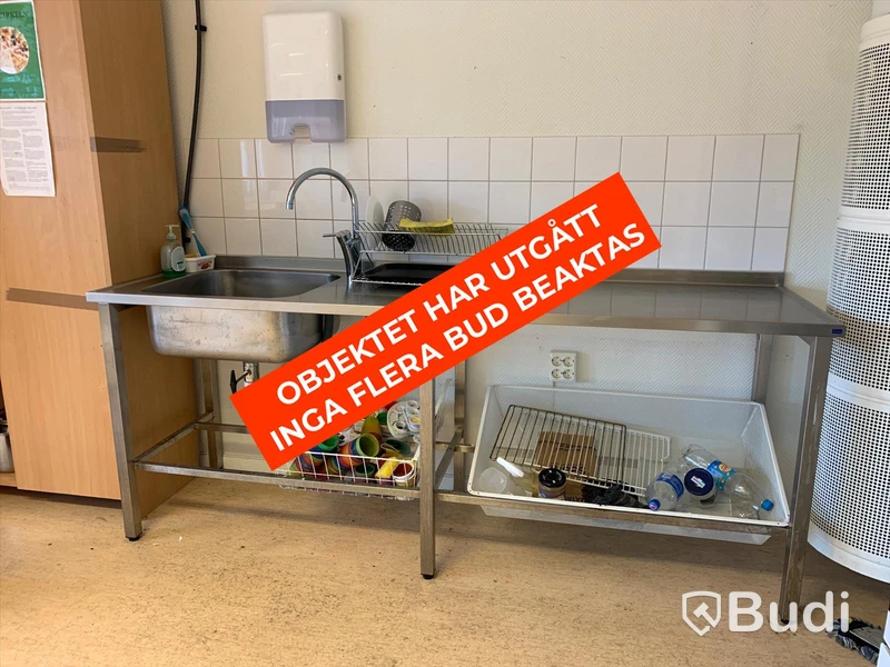 Rostfri Diskbänk med ho till vänster