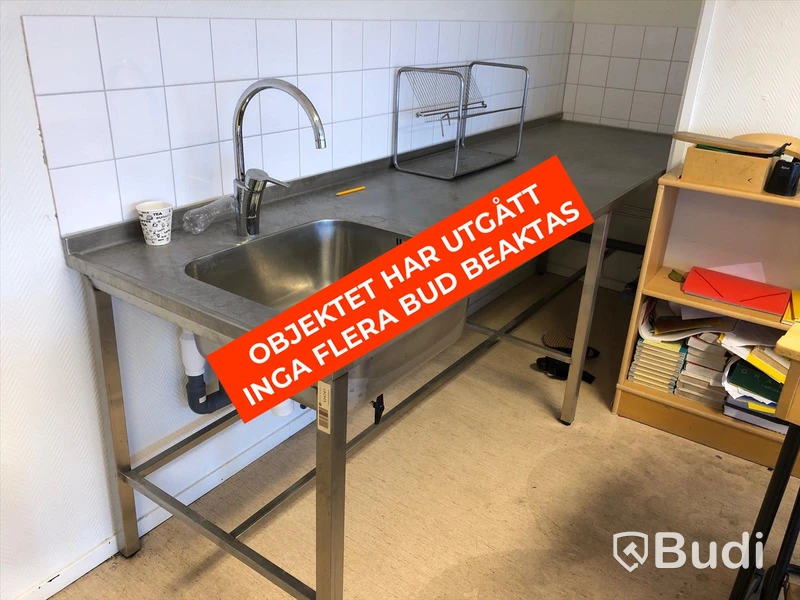 Rostfri Diskbänk med ho till vänster