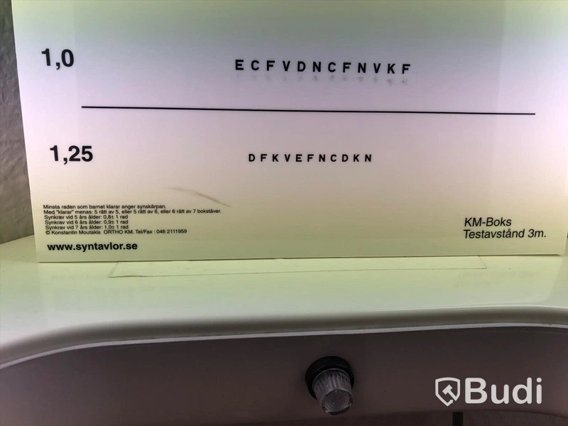 Belysningskåp för/med syntavla