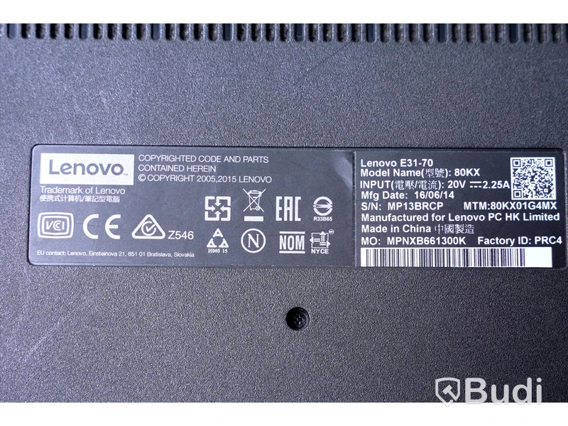 Dator - Lenovo Thinkpad E31-70, saknar OS. Inkl. laddare