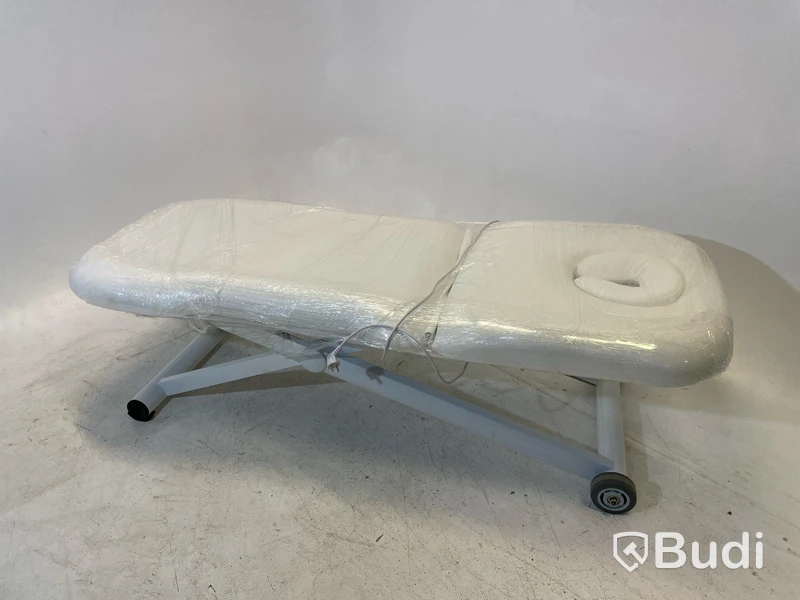 Behandlingssäng, massagebänk i vit läder, LPG