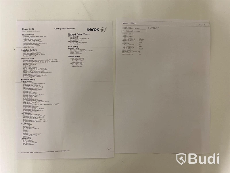 Xerox Phaser 3320 - lösenordsskyddad