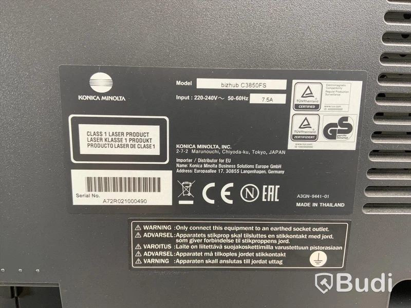 Multifunktionell skrivare Konica Minolta bizhub C3850FS