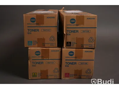 Toner - 4 st. Konica minolta, svart, gul, magneta, cyan. Ny, Obruten förpackning.