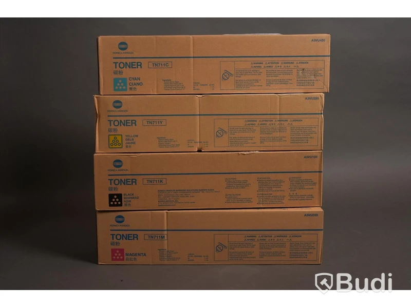 Toner - 4 st. Konica minolta, svart, gul, magneta, cyan. Ny, Obruten förpackning.