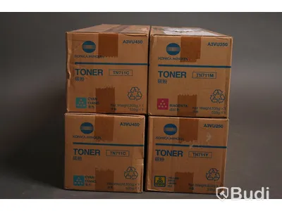 Toner - 4 st. Konica minolta, gul, magneta, cyan. Ny, Obruten förpackning.