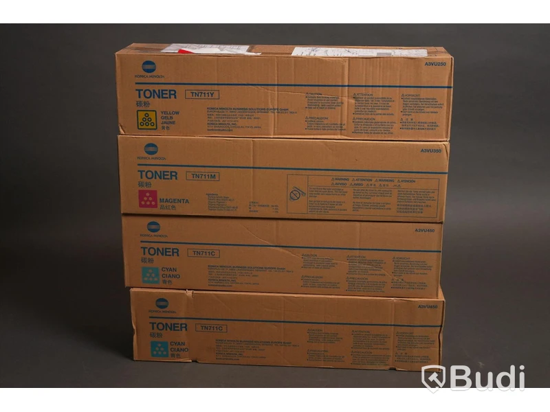 Toner - 4 st. Konica minolta, gul, magneta, cyan. Ny, Obruten förpackning.