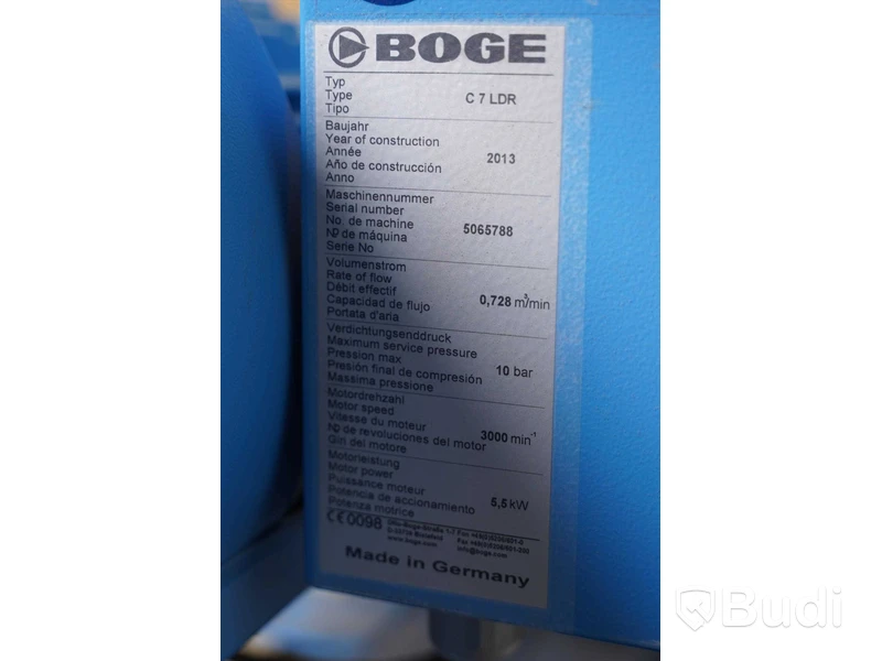 Skruvkompressor - Boge Screw Compressor C7LDR