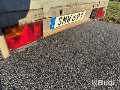 Släpvagn med gallergrindar Trailergruppen 750 kg, -2001